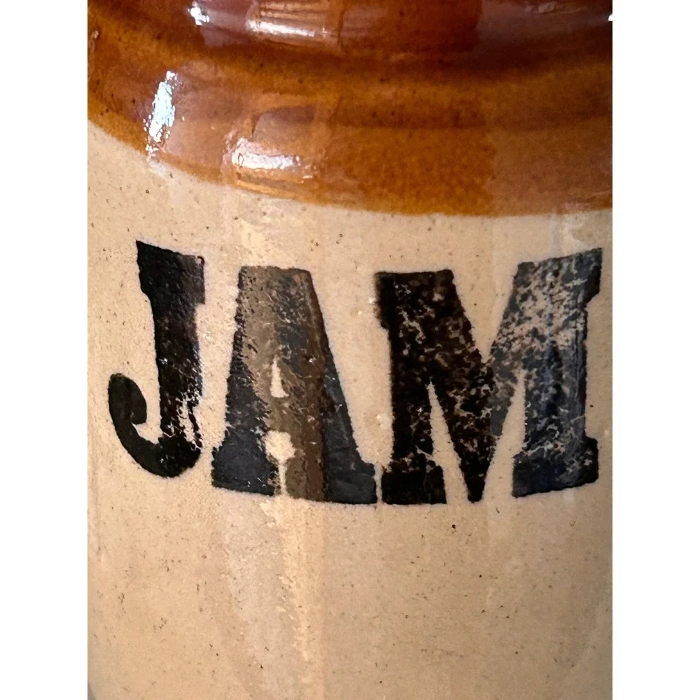 Pearsons of Chesterfield Vintage Stoneware Jam Jar Lidded Crock Made in England